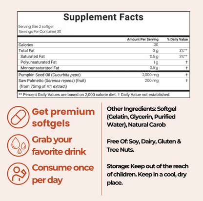 Zepkin™ Pumpkin Seed Oil Capsules